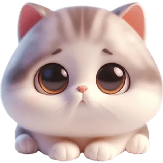 Милый котик @Nyasticks telegram stickers