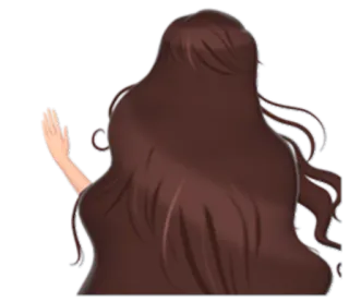 👋 cheveux, bras, fille, femme, main whatsapp sticker