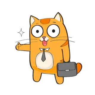 ✋ Katze, Stinkefinger, beleidigend, Aufkleber, Cartoon, Geschäftsmann telegram sticker