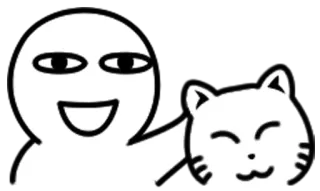 🐱 kartun, kucing, hewan, persahabatan, imut, minimalis telegram sticker