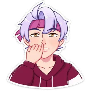 😪 Anime, Menino, Desenho animado, Personagem, Expressão, Irritado telegram sticker