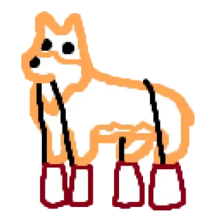 🐺 собака, животное, корги, мультик, простой, питомец whatsapp sticker