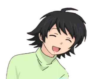 😊 аниме, мультфильм, персонаж, улыбка, счастье telegram sticker