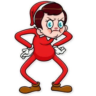 😠 elf, christmas, holiday, cartoon, character, festive, angry telegram sticker