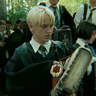 🐍 Draco Malfoy Harry Potter Draco Malfoy, Slytherin, Harry Potter, Zauberer, Schuluniform, Bücher whatsapp sticker