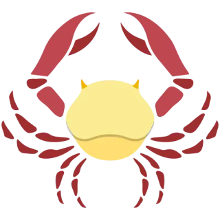 ♋️ cangrejo, animal, marisco, crustáceo, mar, océano telegram sticker
