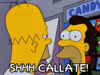 🤫 Homer Simpson The Simpsons SHHH CÁLLATE! 漫画, 怒り, 静寂, シー, シンプソンズ, 黙れ telegram sticker