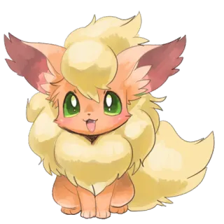 😀 Flareon Pokemon flareon, pokemon, feu, mignon, animal telegram sticker
