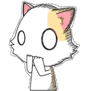 😰 猫, 动物, 贴纸, 可爱, 卡通, 绘画, 卡哇伊 whatsapp sticker