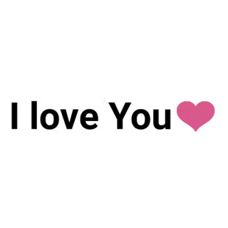 💬 I love You amour, coeur, romantique, affection, sticker whatsapp sticker
