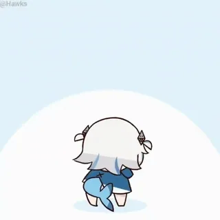💃 Gawr Gura Anime, VTuber, Hai, Kawaii, Süß, Cartoon whatsapp sticker