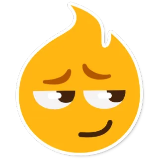 😏 fire, emoji, flame, smirk, cool, confident, funny whatsapp sticker