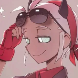 ❤️‍🩹 Justice Helltaker アニメ, Helltaker, Justice, 悪魔, サングラス telegram sticker