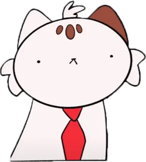 😶 cat, cartoon, animal, cute, sticker telegram sticker