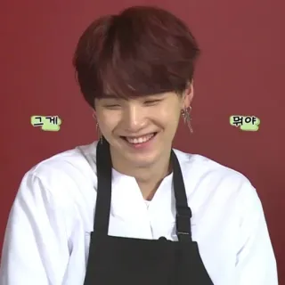 🎋 그게 뭐야 cooking, apron, smile, korean, cute, cheerful telegram sticker