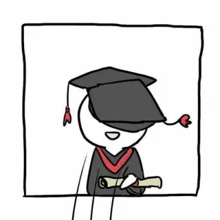 😂 laurea, diploma, tocco, accademico, università, scuola, istruzione whatsapp sticker