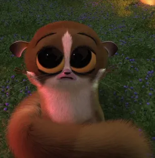 🥺 Mort Madagascar Lemur, niedlich, traurig, Cartoon telegram sticker