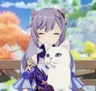 🐈 Keqing Genshin Impact Anime, Katze, Genshin Impact, Keqing telegram sticker