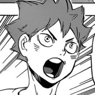 😳 Hinata Shoyo Haikyuu!! 애니메이션, 만화, 히나타 쇼요, 하이큐!!, 스포츠, 배구, 신남 telegram sticker
