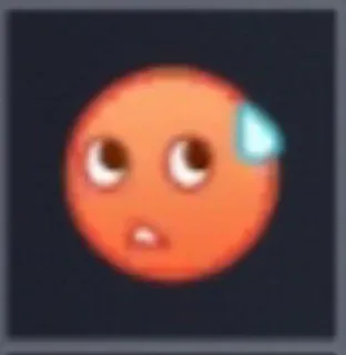 🥵 Emoji, Keringat, Gugup, Khawatir, Ekspresi telegram sticker