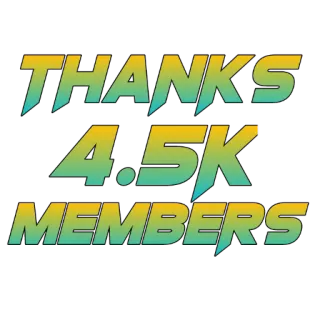 🙏 THANKS 4.5K MEMBERS thanks, members, group, community, celebration whatsapp sticker
