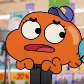 😨 Darwin Watterson The Amazing World of Gumball Kartun, Ikan, Animasi, Oranye, Darwin telegram sticker