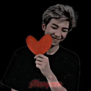 ❤️ RM Namjoon Kpop, Musik, Penyanyi, Hati, Orang, Selebriti, Pria telegram sticker