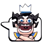 😈 clash royale, king, game, character, crown, cartoon telegram sticker
