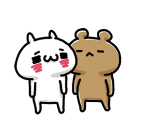 💞 dibujos animados, animales, lindo, amistad telegram sticker
