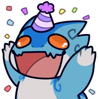🎉 Feier, Party, Konfetti, fröhlich, Cartoon, Partyhut, festlich whatsapp sticker