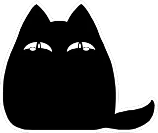 😀 Katze, schwarze Katze, Tier, Haustier, süß, Aufkleber telegram sticker