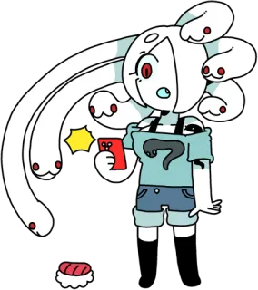 🍣 cartoon, character, sushi, phone telegram sticker