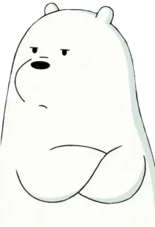 😒 Ice Bear We Bare Bears urso polar, we bare bears, desenho animado, urso telegram sticker