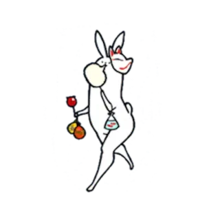 🎋 lapin, dessin animé, animal, mignon, autocollant, drôle whatsapp sticker