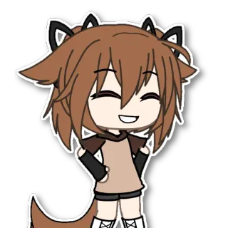😁 Gacha, Аниме, Мультфильм, Персонаж, Цифровое искусство, Милый, Каваи telegram sticker