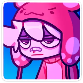 😒 cartoon, anime, illustration, digital art, angry telegram sticker