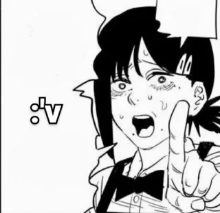 🌟 Kobeni Higashiyama Chainsaw Man :V Anime, Manga, Kobeni, Chainsaw Man, Charakter whatsapp sticker