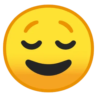 😌 Emoji, Smiley, Senang, Puas telegram sticker