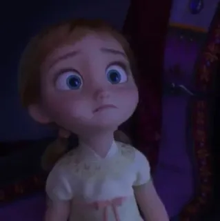 😐 Anna Frozen animated, disney, cartoon, character, movie telegram sticker