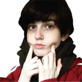 😶 человек, портрет, лицо, улыбка, молодость telegram sticker