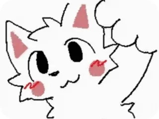 👋 mèo, vẽ, hoạt hình, dễ thương, động vật telegram sticker