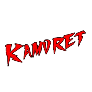 😂 KAMVRET Text, Rot, KAMVRET telegram sticker