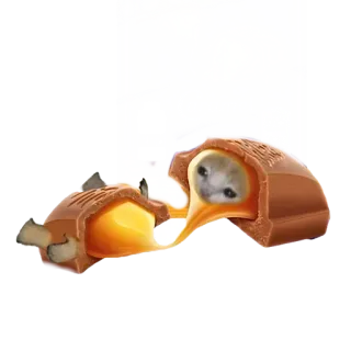 ❤️ caramel, chocolate, candy, cat, food telegram sticker