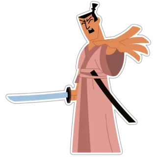 😑 Samurai Jack Samurai, Cartoon, Schwert, Figur, Cartoon Network, Kampf whatsapp sticker
