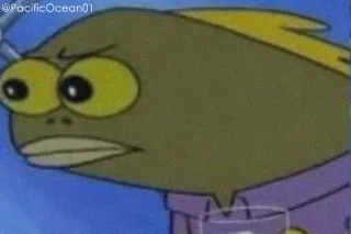 🧐 poisson, spongebob, en colère, dessin animé whatsapp sticker