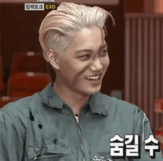 ⚡️ 숨길 수 kpop, exo, kai, smiling, idol, korean whatsapp sticker