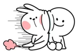 🎈 кролик, кролик, пук, мультфильм telegram sticker
