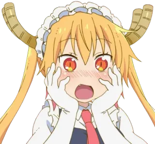 😍 Tohru Miss Kobayashi's Dragon Maid トール, ドラゴン, アニメ, かわいい, 可愛い, 小林さんちのメイドラゴン, ステッカー, リアクション telegram sticker