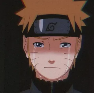 😭 Naruto Anime, Smutny, Płacz, Manga, Postać, Naruto Uzumaki telegram sticker