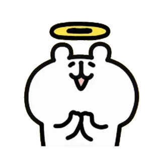 💨 anioł, halo, słodki, kreskówka, zwierzę, modlący się telegram sticker